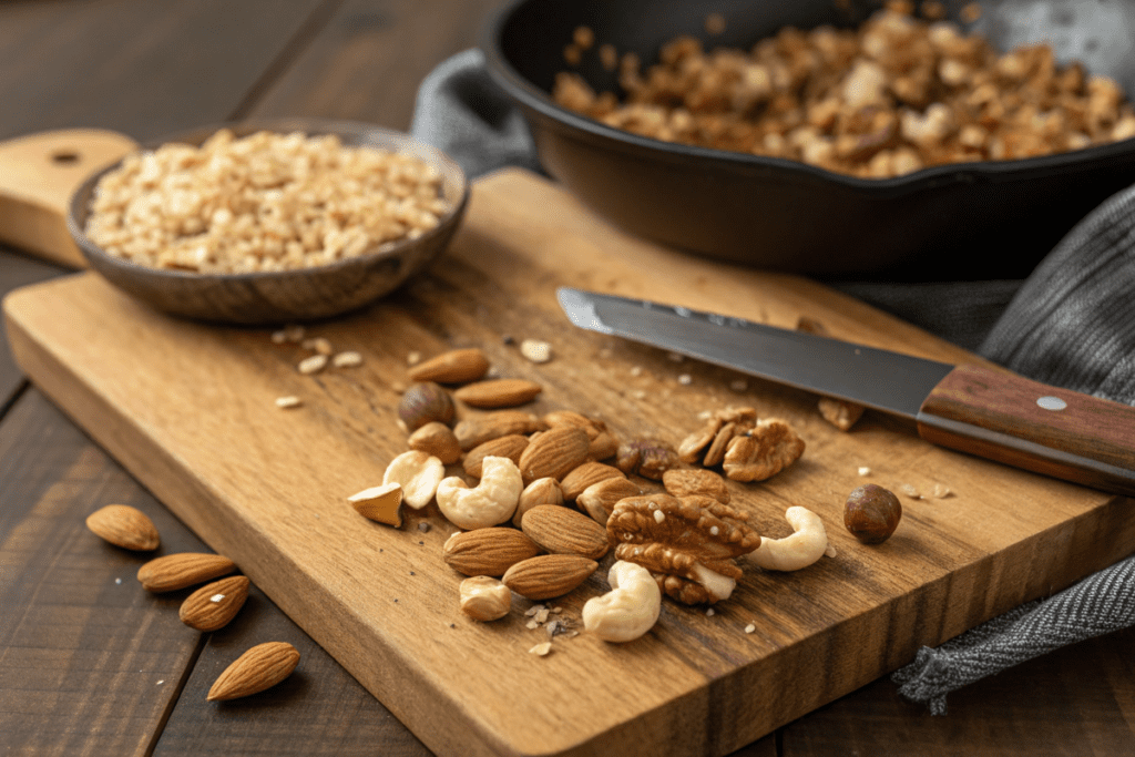 Chopping And Toasting The Nuts