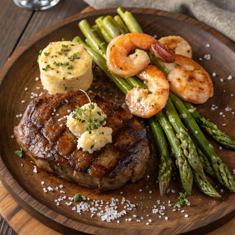Garlic Butter Ribeye Steak and Shrimp 1 Garlic Butter Ribeye Steak And Shrimp